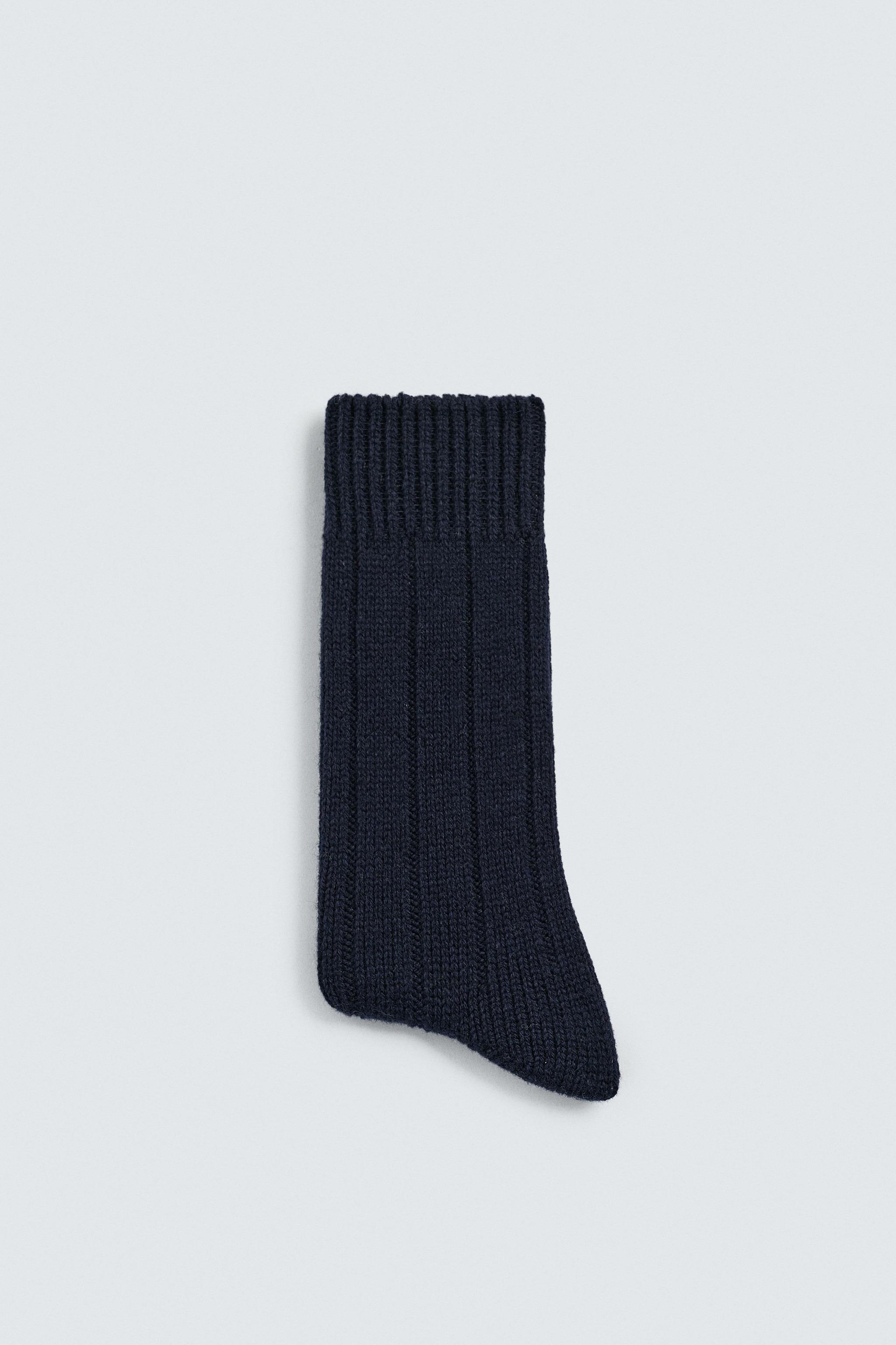 RIBBED WOOL BLEND SOCKS AARON LEVINE X ZARA